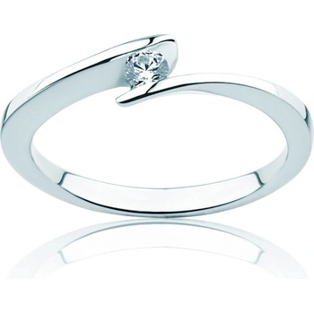 SAVICKI Годежен пръстен Minimalism: бяло злато, диамант