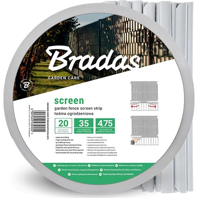 Tieniaca plotová páska 4,75 cm x 35 m 450g Bradas svetlo sivá