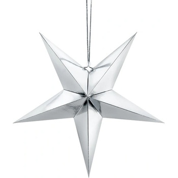 PartyDeco Сребриста Звезда за Декорация