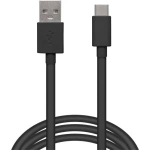 Delight Кабел Delight - USB-C кабел за зареждане (USB-C мъжки вход/изход; 2 м, черен) 55550BK-2 (55550BK-2)