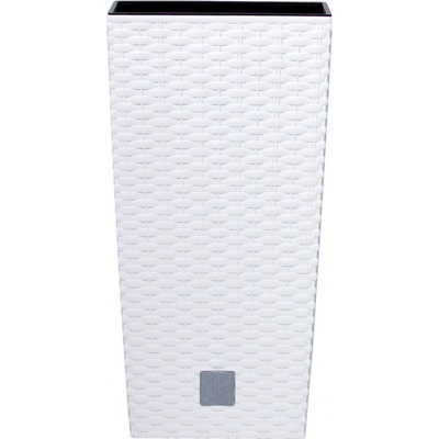 Prosperplast Květináč RATO SQUARE + vklad bílý 17 cm