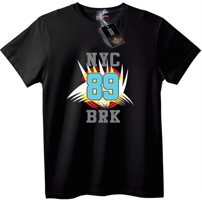NOONEBRAND Тениска NYC 89 BRK Градска - S, Black
