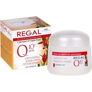  Regal q10 крем за лице против бръчки дневен, За чувствителна кожа, С екстракт от годжи бери