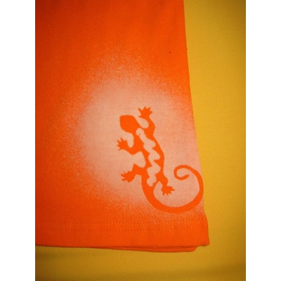 Pletex legíny do zvonu oranžová kytka