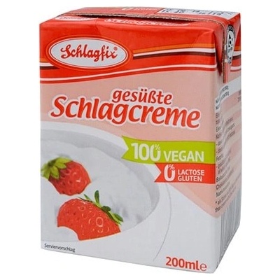 Schlagfix Rastlinná smotana na šľahanie sladená 25% 200 ml