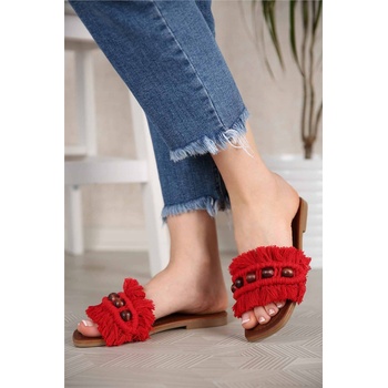 Moda Trend Дамски чехли - Червени 299996 (299996_Червен)