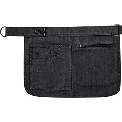 Premier Workwear Džínsová zástera s vreckom PR138 Black Denim 31 x 32 cm