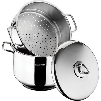 Haschever HR-Тенджера двойна за кус кус Ø26xh28cm 10L (1602.039/4KTCLK1026012) (0189162)