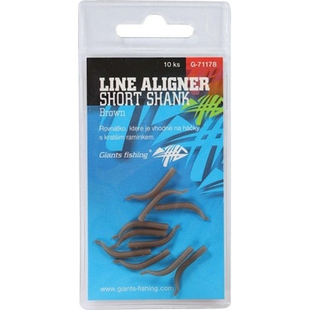 Giants Fishing Rovnátka Na Háčik Line Aligner Short Shank Large Brown 10ks