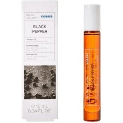 KORRES Тоалетна вода за мъже Черен пипер 88% естествени съставки , Korres Black Pepper Eau De Toilette 10 ml