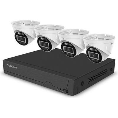 Foscam FNA108E T4 2T UEberwachungskameraset 4 Kameras mit Recorder Weiss (FNA108E-T4-2T)