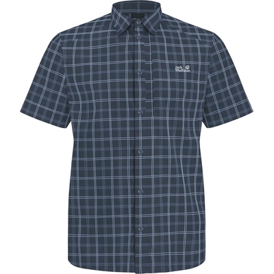Jack Wolfskin Мъжка риза с копчета Jack Wolfskin Norbo S/S Shirt - Check Midnight Sky (033-3068-0212)