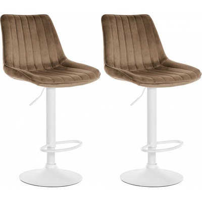 Design-Shop Toni samet Hnědá / bílá 2 ks