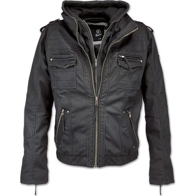 Bunda Black Rock Hooded Leather černá – Zbozi.Blesk.cz
