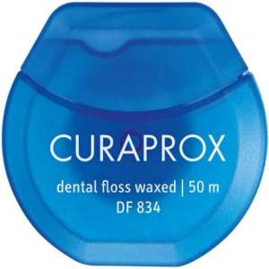  КЮРАПРОКС df834 КОНЦИ ЗА ЗЪБИ 50 М. / curaprox df 834 dental floss waxed 50m
