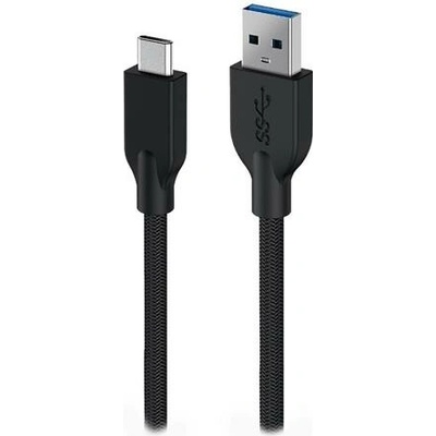 Genius ACC-A2CC-3A, Kabel, USB A / USB-C, USB 3.0, 3A, QC 3.0, opletený, 1,5m, černý 32590007401