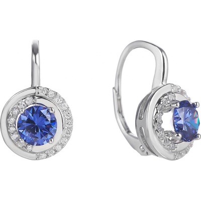 Bealio stříbrné náušnice AMETYST kulaté 03-10333-1942