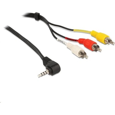Delock Кабел Delock 84504, Стерео жак 3.5 мм 4-пинов, Мъжки, Въртящ се 3 x RCA мъжки, 1, 5 м (84504)