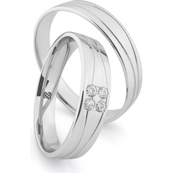 Blink Blink obrúčky z bieleho zlata s kameňmi 8285 BL