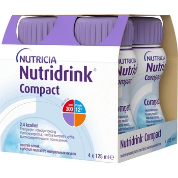 Nutridrink Compact s neutrálnou príchuťou 4 x 125 ml