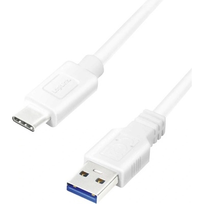 LogiLink CU0177 USB, USB 3.2 Gen1x1 , USB-A samec na USB-C samec, 3m, bílý