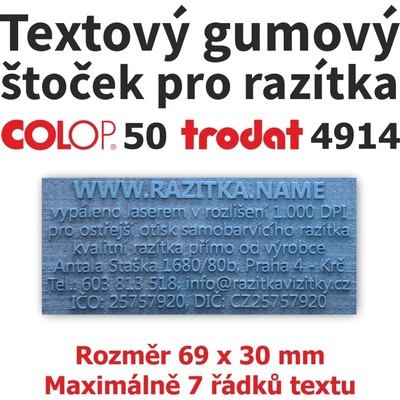 Trodat Colop Gumový štoček pro razítko 50, 4914