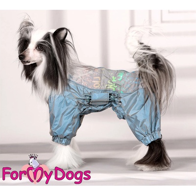 FOR MY DOGS pláštěnka METALLIC BLUE
