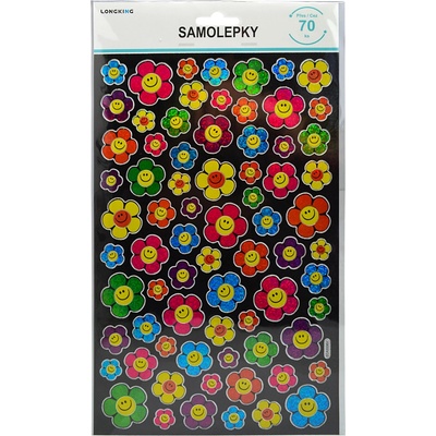 Samolepky kvety sada 100 ks