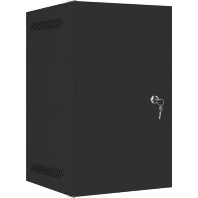 Lanberg Комуникационен шкаф Lanberg rack cabinet 10" wall-mount 9U / 280x310 self-assembly flat pack with metal door black (WF10-2309-00B)