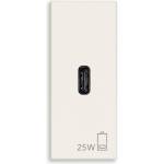 Vimar 30292. C25B PD USB-C Контакт Linea 1M 25W, white, (30292.C25B)