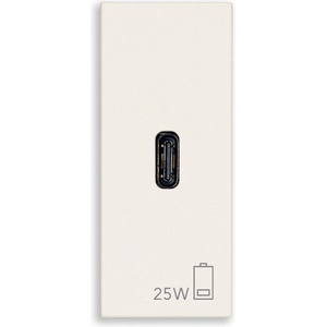 Vimar 30292. C25B PD USB-C Контакт Linea 1M 25W, white, (30292.C25B)