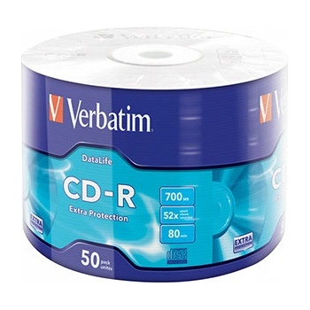 Verbatim CD-R 700MB 52x, cakebox, 50ks (43787)