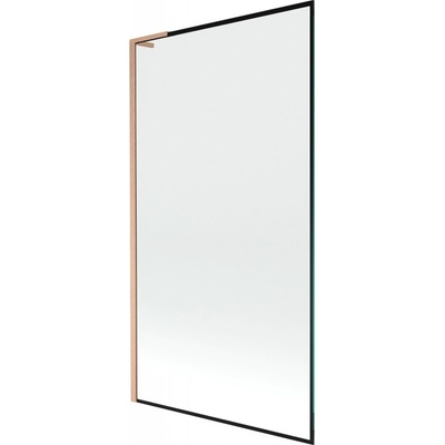 Mexen Next L параван за вана 1-крилен 100 x 150 cm, черна рамка, четкана мед - 895-100-000-03-70-65 (895-100-000-03-70-65)