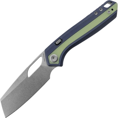 Vosteed Kroc 329, S35VN Stonewash,Dark Slate Blue Aluminum&GID G10 A1814