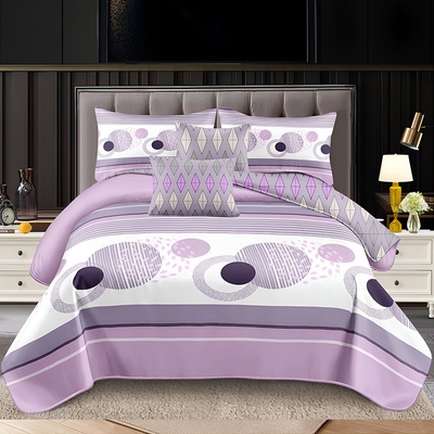 EmonaMall Двулицев спален комплект с ластик EmonaMall, 6 части - Модел S17524 (S17524-33333e)