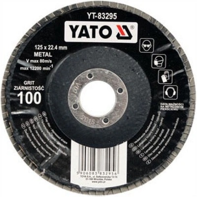Yato Kotouč lamelový korundový 125 x 22,2 mm vypouklý brusný P100