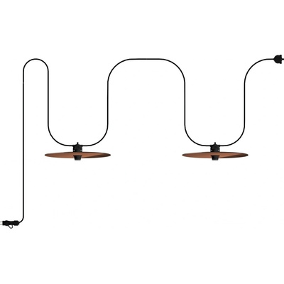 creative cables Eiva přenosný venkovní světelný řetěz IP65 2 stínidla Barva: Matná měď-matný bronz