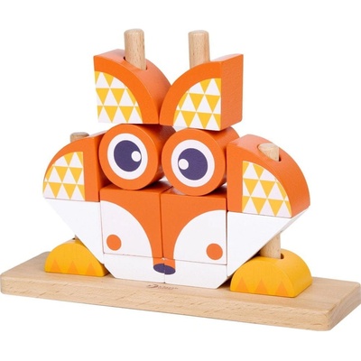 Teddies skládanka Liška 19ks v krabici 23x19x65cm