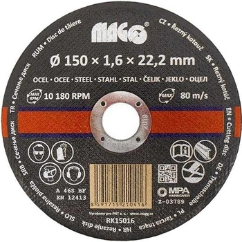 Magg Řezný kotouč 150 x 1,6 x 22,2 mm RK15016