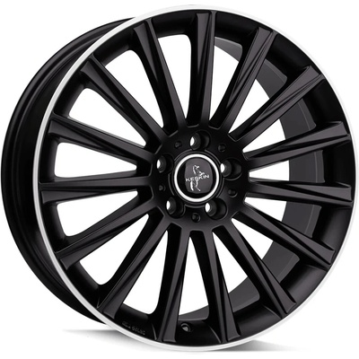 KESKIN KT18 7x17 5x114,3 ET40 matt black lip polished