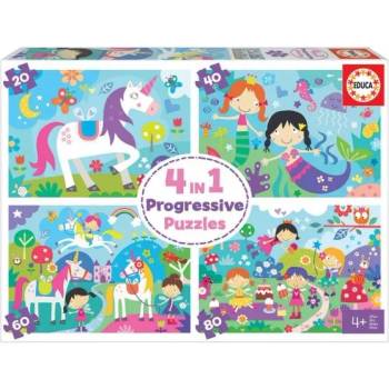 Image 1 of Educa Пъзел Educa 4 в 1 - Приятели (EDU18905)