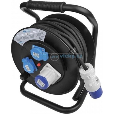 Tanatech Navíjecí prodlužovací kabel CEE 25m + 2x zásuvka, 1x Schuko