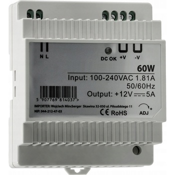 Berge Napájecí zdroj pro LED na DIN lištu MB0073