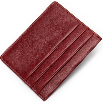 Червен кожен визитник - Ason