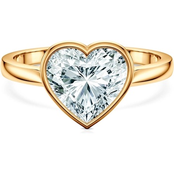 SAVICKI Годежен пръстен Pure: злато, лабораторен диамант с шлифовка "сърце