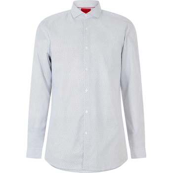 HUGO BOSS Риза с дълъг ръкав Hugo Men's Errik Long Sleeve Oxford Shirt - Open White