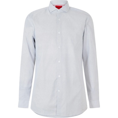 HUGO BOSS Риза с дълъг ръкав Hugo Men's Errik Long Sleeve Oxford Shirt - Open White