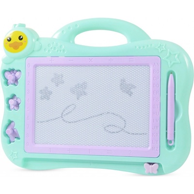 FunPlay B18828 Detská tabuľka na kreslenie KAČIČKA s príslušenstvom 29x21cm mentolová