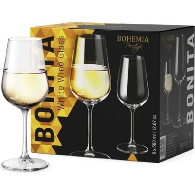 BOHEMIA PR sklen BONITA bílé víno 6 x 360 ml