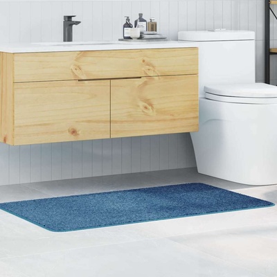vidaXL Килимче за баня с антихлъзгаща повърхност Синьо 70 x 120 cm ПП (4019853)